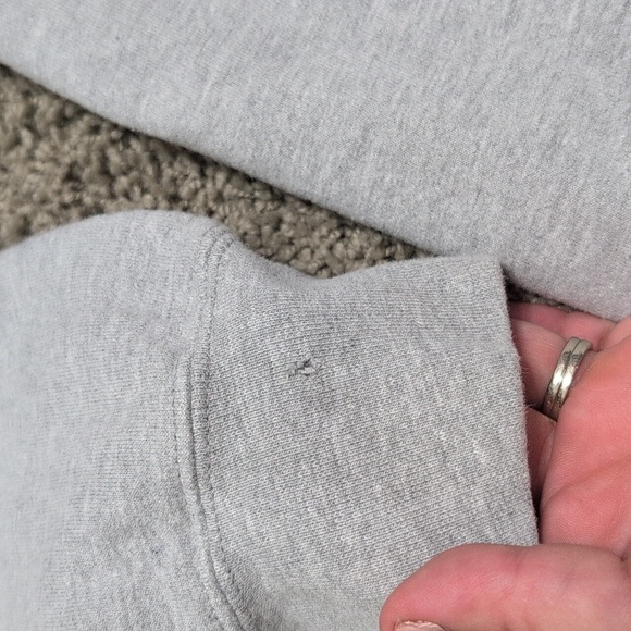 Assholes Live Forever Sweatshirt Light Gray Quarter Zip Pullover Dog Bark Medium - Picture 11 of 11